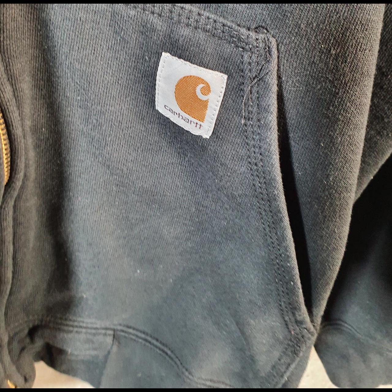 Vintage Carhartt Hoodie Mens XL Black Full Zip USA Original Fit