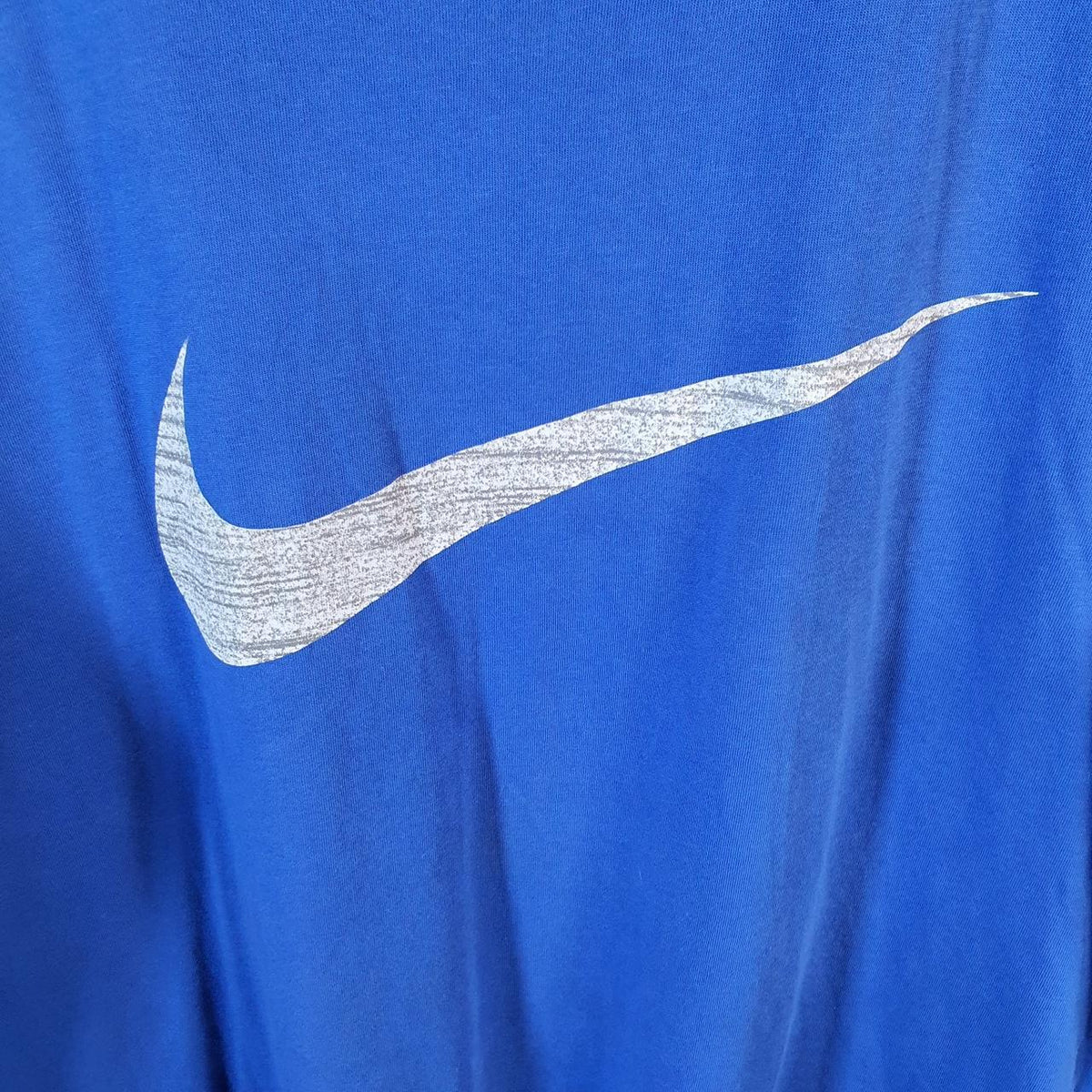 Vintage Nike Dri Fit Spellout T Shirt Men’s XL Blue Logo Swoosh Athletic