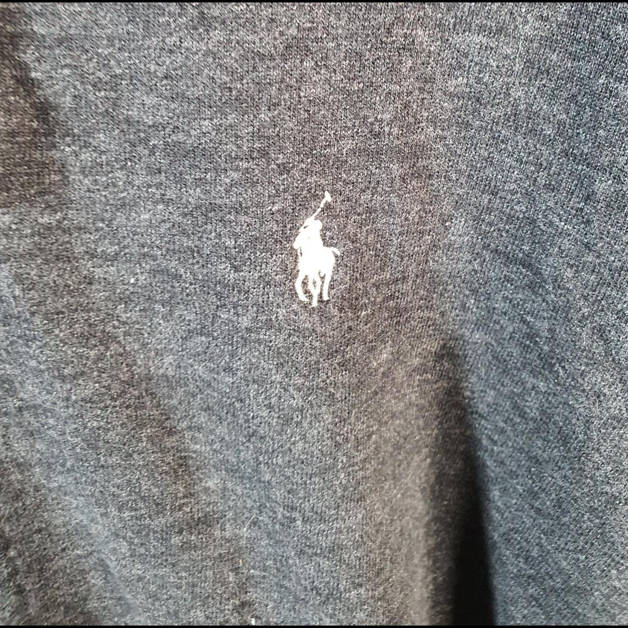 Vintage Ralph Lauren Polo Heavyweight Hoodie Men’s XL Grey Cotton Full Zip Pony