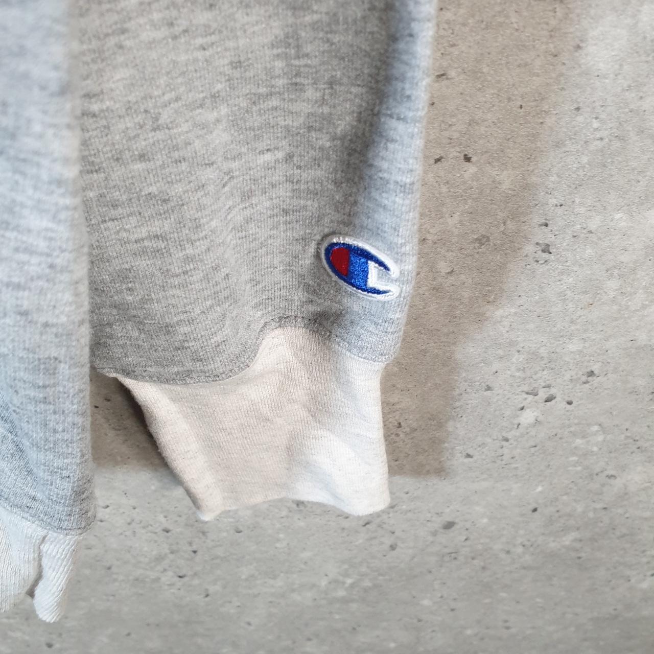 Vintage Champion Hoodie Womens Large Grey Pro Sport Spellout Pullover