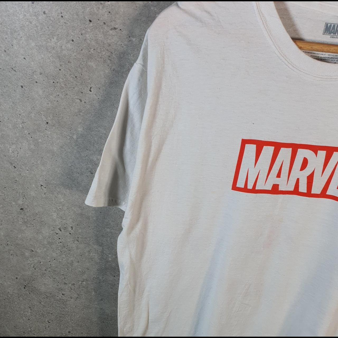 Vintage Marvel Avengers T Shirt Men’s Large White Movie Graphic Cartoon