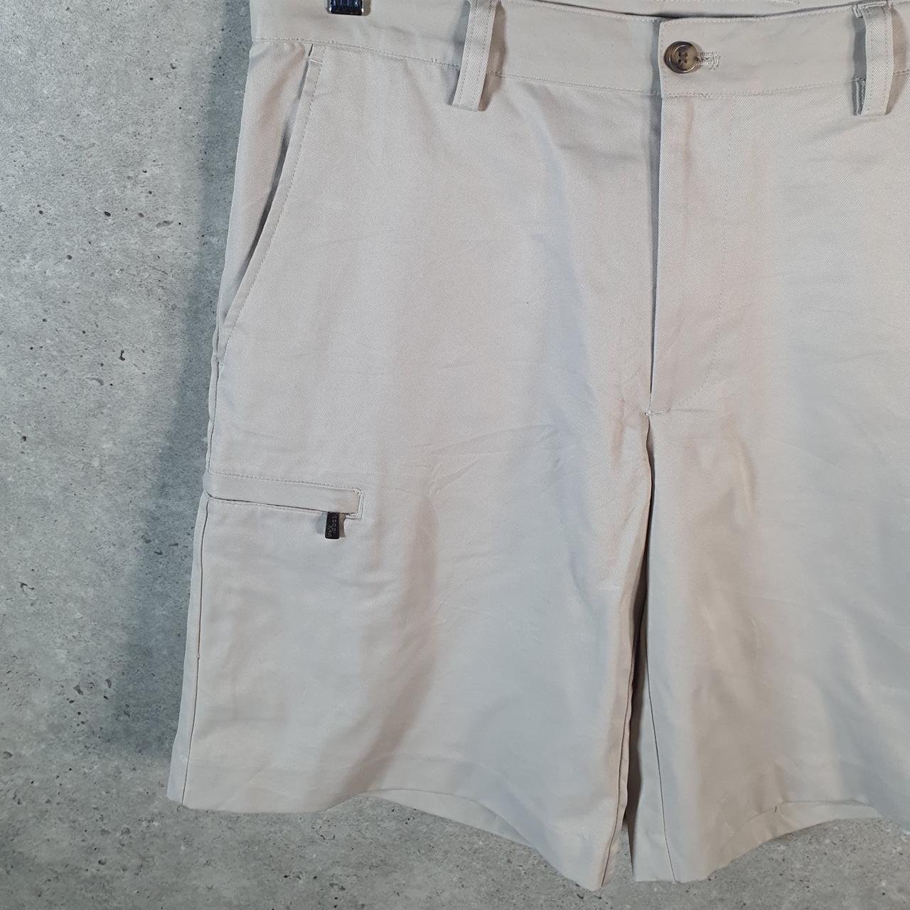 Vintage Izod Golf Chino Shorts Jorts Cargo Men’s W32 Brown Baggy Cotton A4408