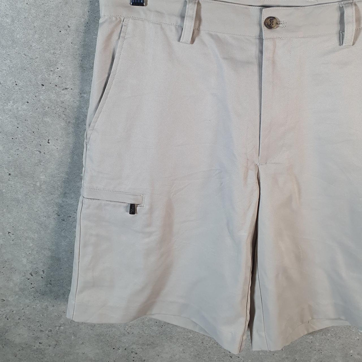 Vintage Izod Golf Chino Shorts Jorts Cargo Men’s W32 Brown Baggy Cotton A4408