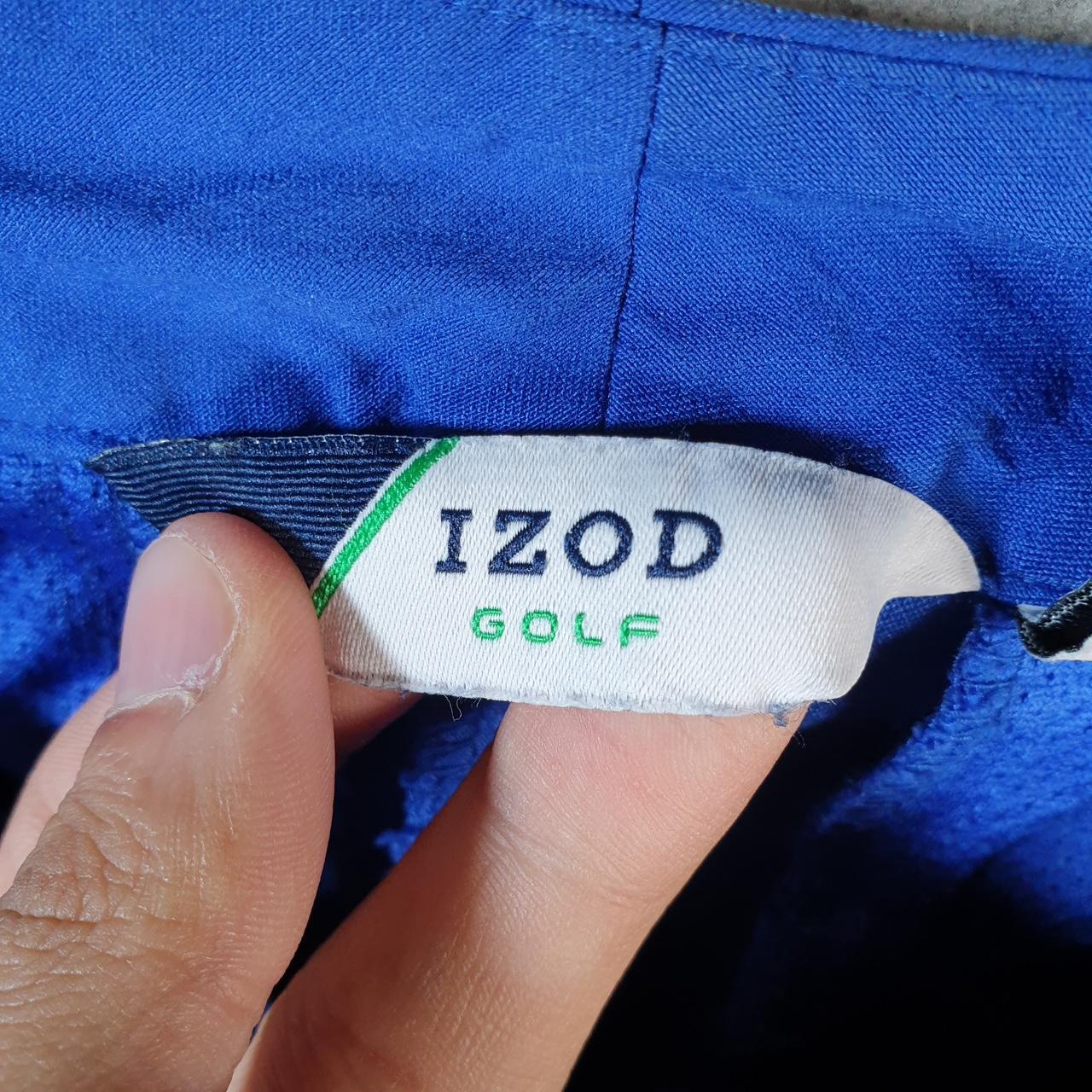 Vintage Izod Golf Chino Shorts Jorts Cargo Womens UK12 Blue Baggy Cotton