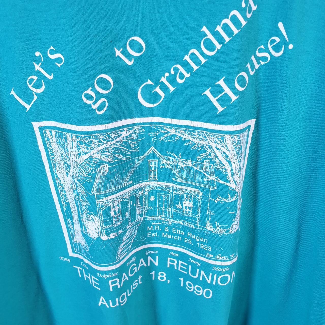 Vintage Screen Stars Ragan Reunion 1990 USA Single Stitch T Shirt Men’s XL Blue