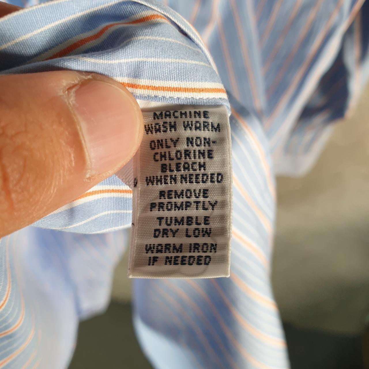 Vintage Ralph Lauren Button Down Shirt Men’s Large Blue Custom Fit Striped Pony