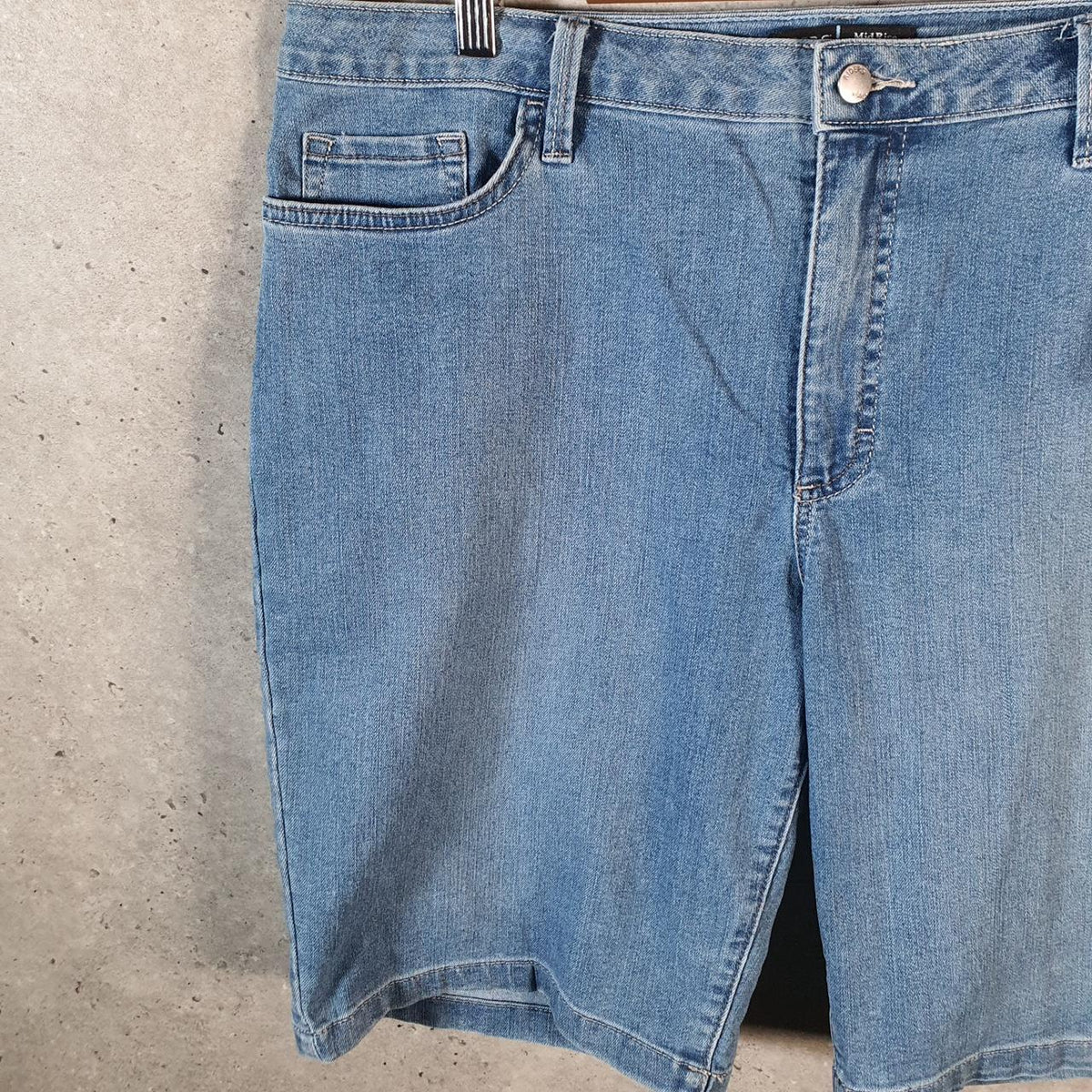 Vintage Lee Mid Rise Baggy Shorts Jorts Cargo Womens W34 Blue Relaxed Denim A4473