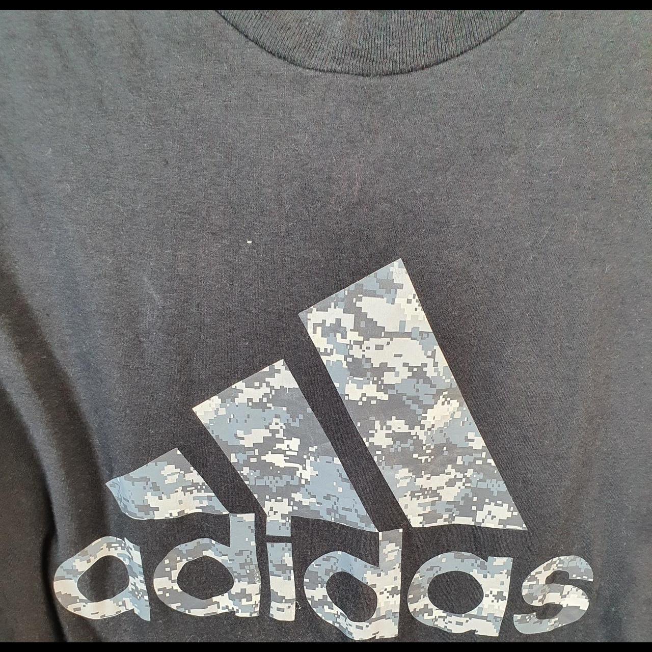 Vintage Adidas Spellout T Shirt Men’s Large Black Three Stripes Logo Athletic