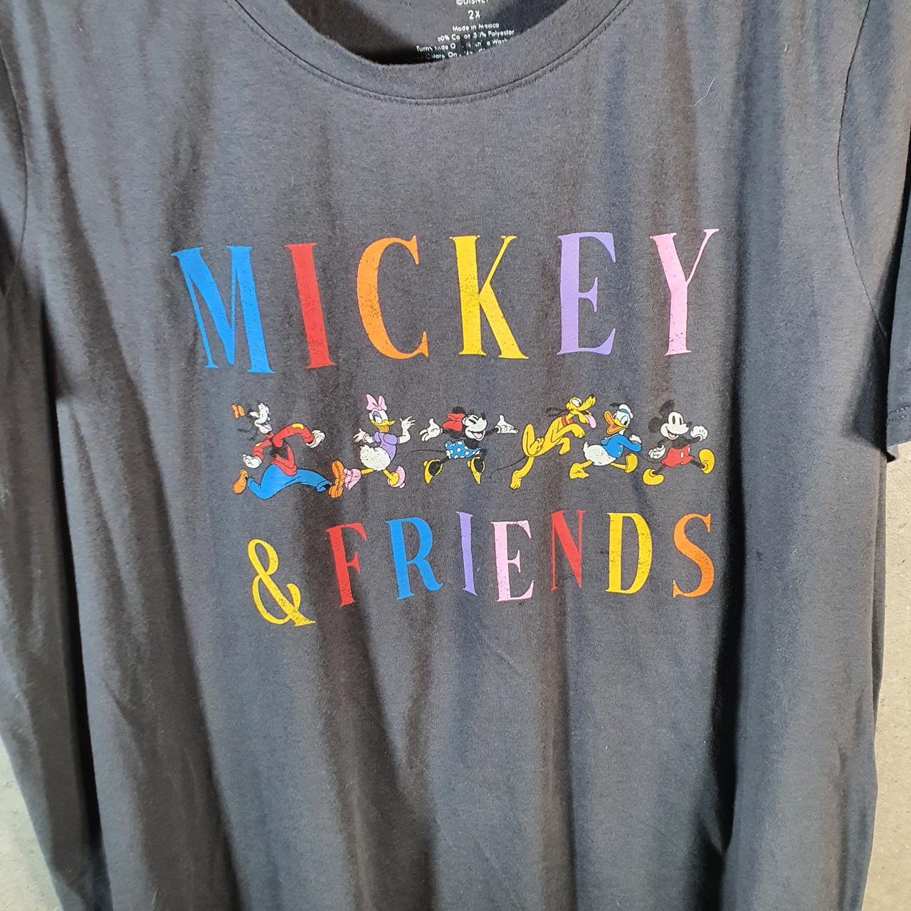 Vintage Disney Land Mickey Mouse T Shirt Womens XL Black Graphic Cartoon