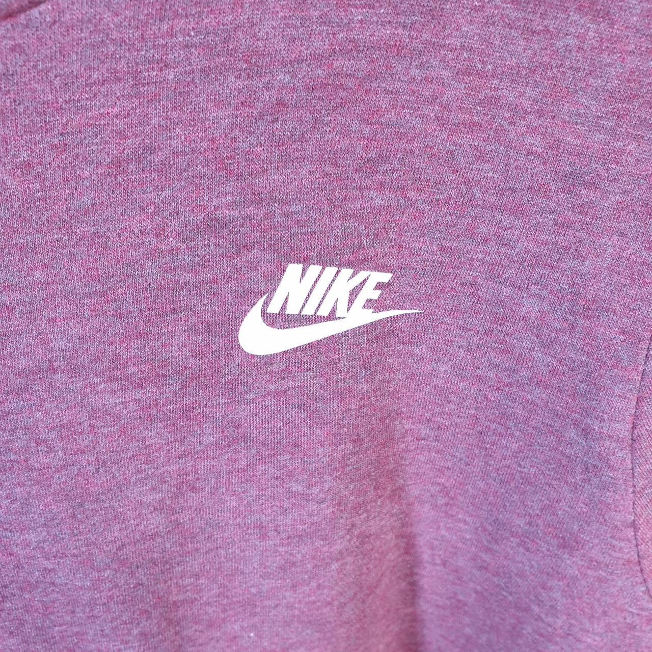 Vintage Nike Club Spellout Hoodie Womens Large Burgundy Swoosh Y2K Pullover