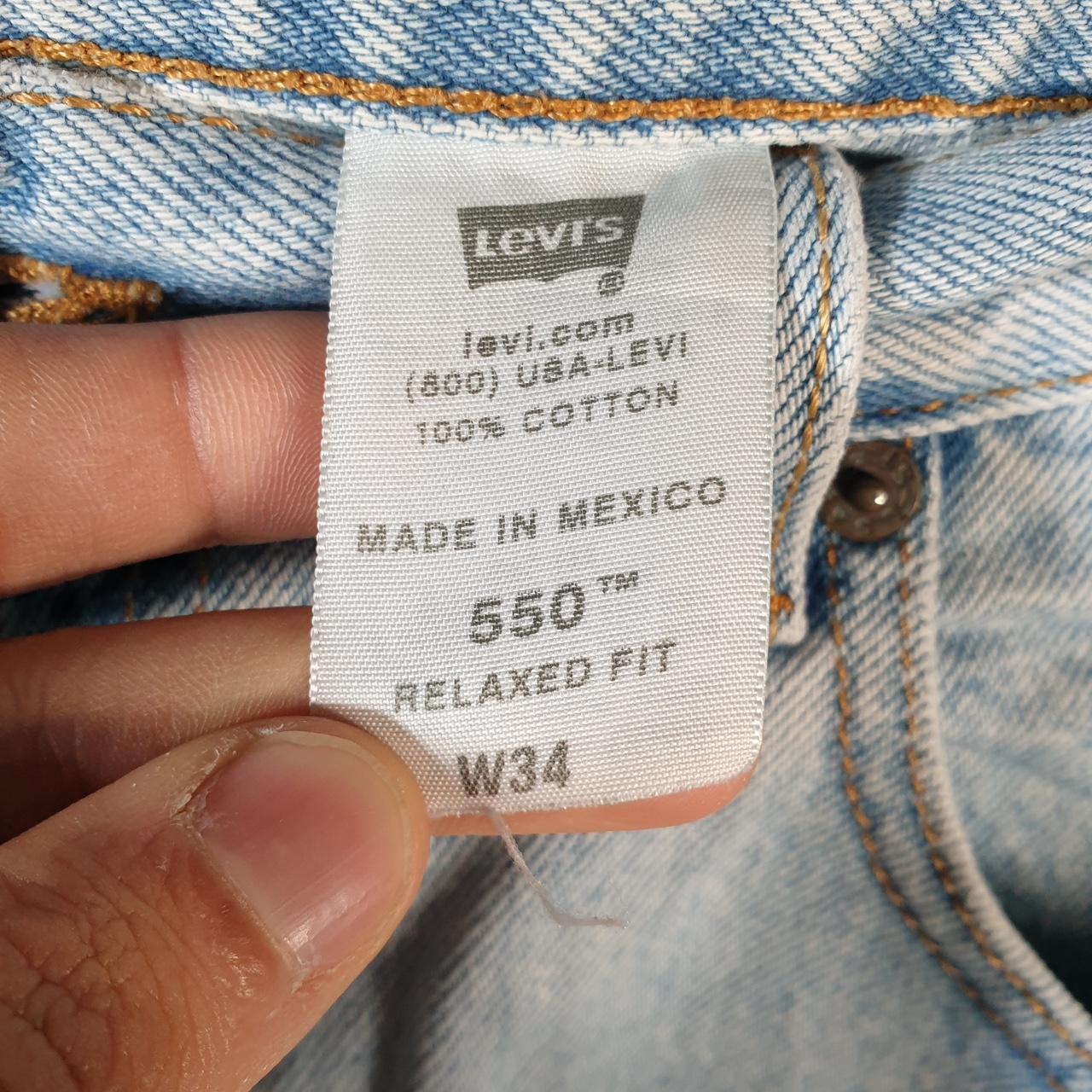 Vintage Levi’s 550 Baggy Shorts Jorts Cargo Mens W34 Blue Relaxed Denim