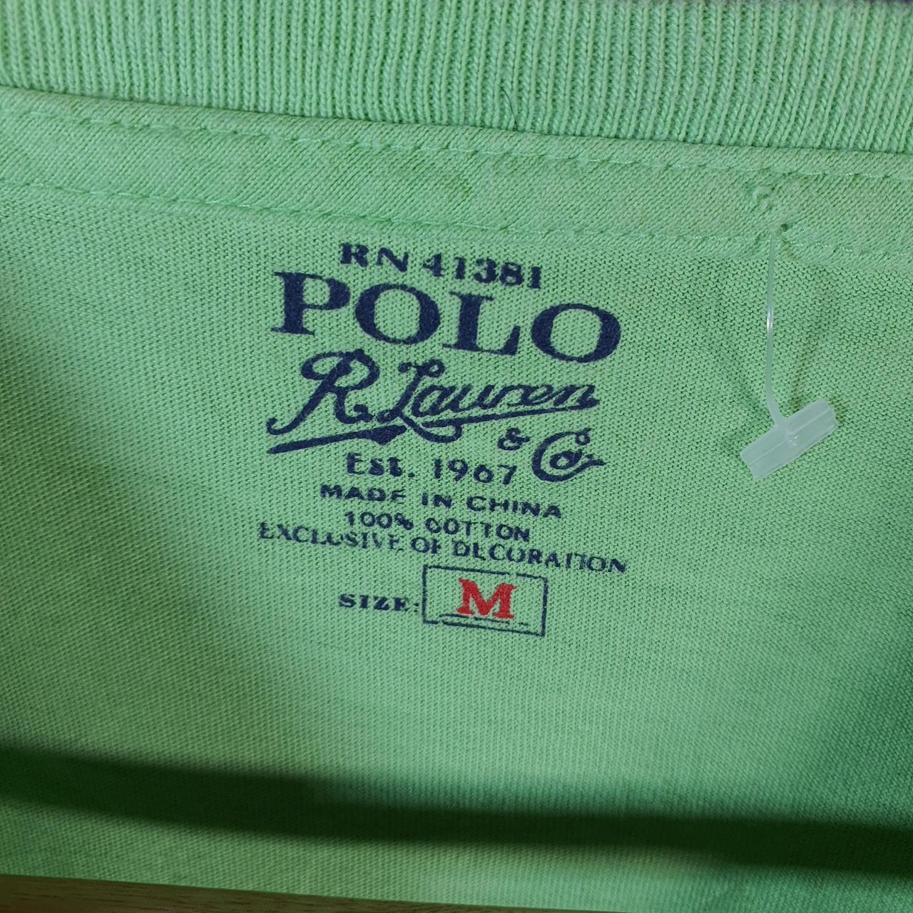 Vintage Ralph Lauren Polo T Shirt Men’s Medium Green Embroidered Pony Classic Fit C9090