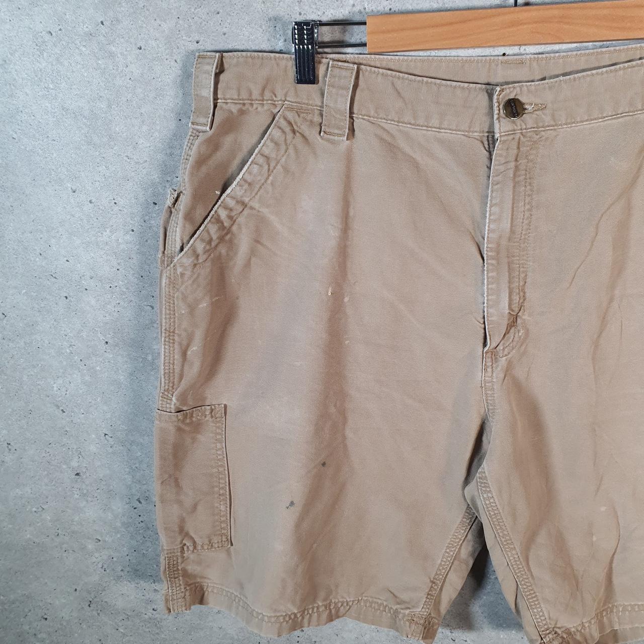 Vintage Carhartt Baggy Carpenter Shorts Jorts Cargo Men’s W40 Brown Original Fit Workwear A4865