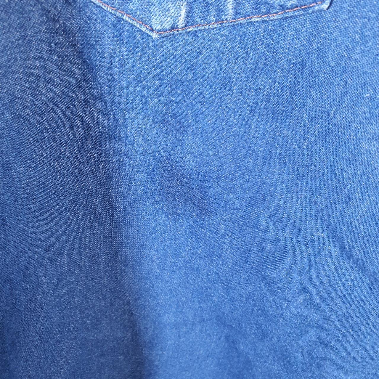 Vintage Wrangler Denim Jean Trucker Shirt Mens XL Blue Button