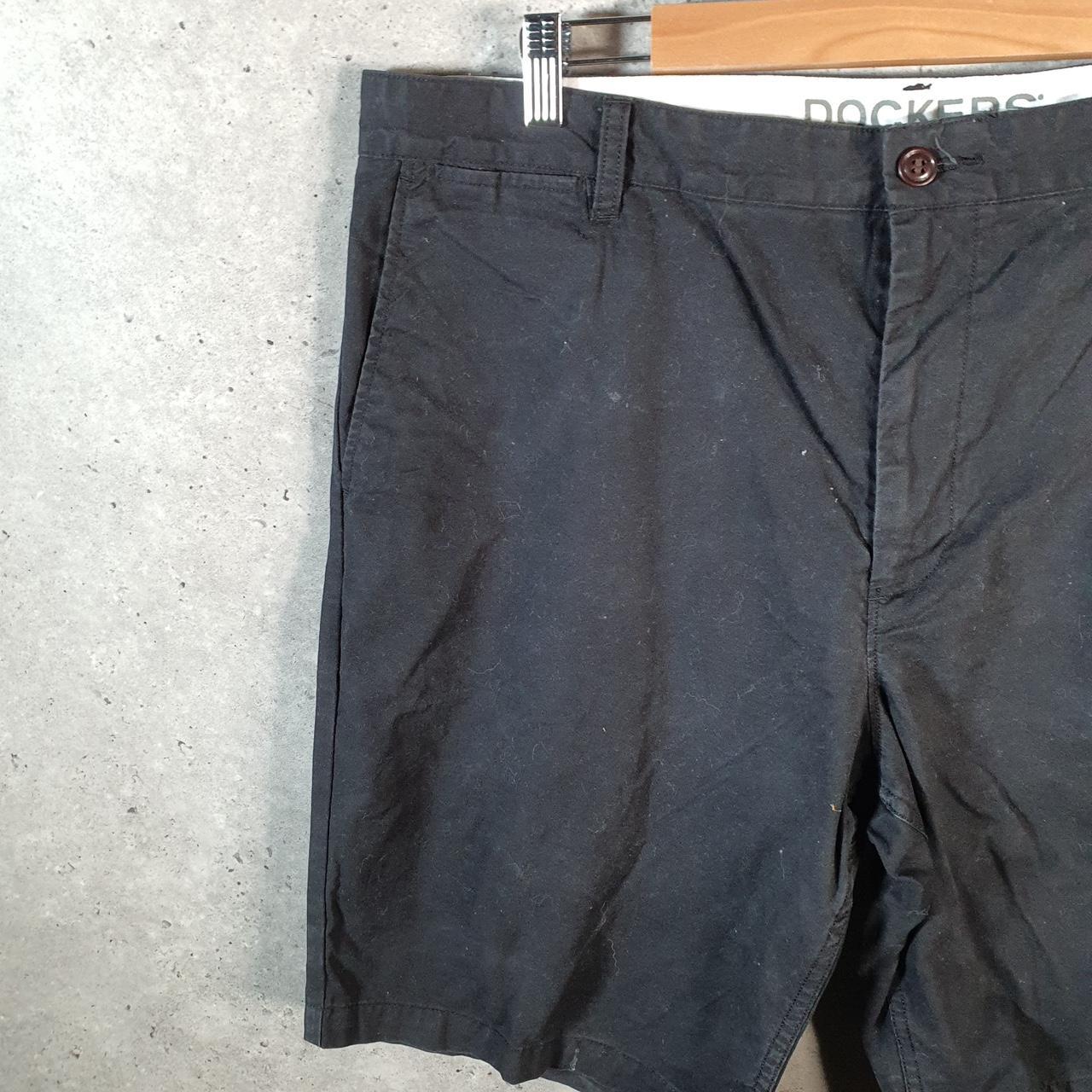 Vintage Dockers Chino Shorts Jorts Cargo Men’s W38 Black Baggy Cotton A4424