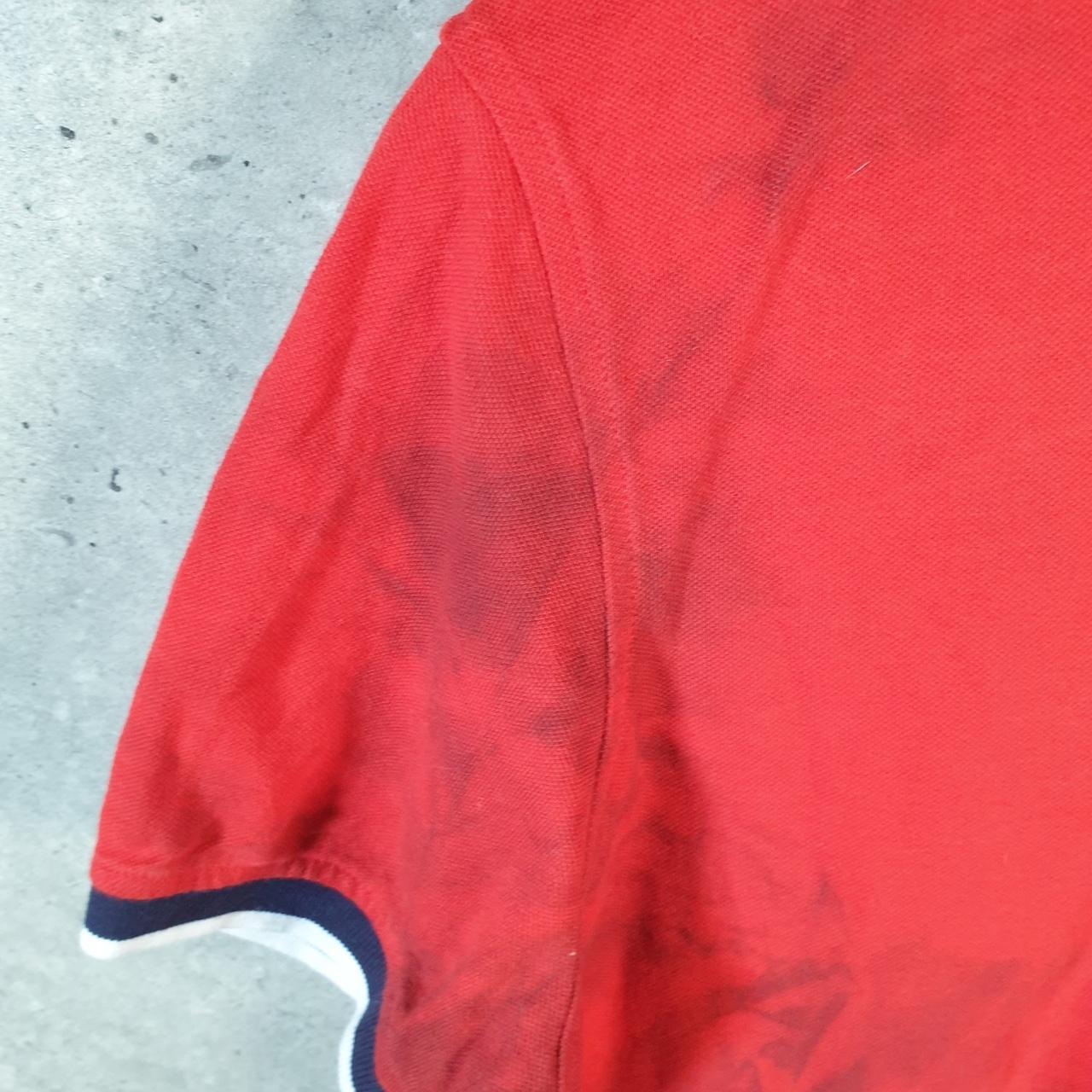 Vintage Tommy Hilfiger Polo Shirt Men’s Medium Red Custom Fit Embroidered Logo