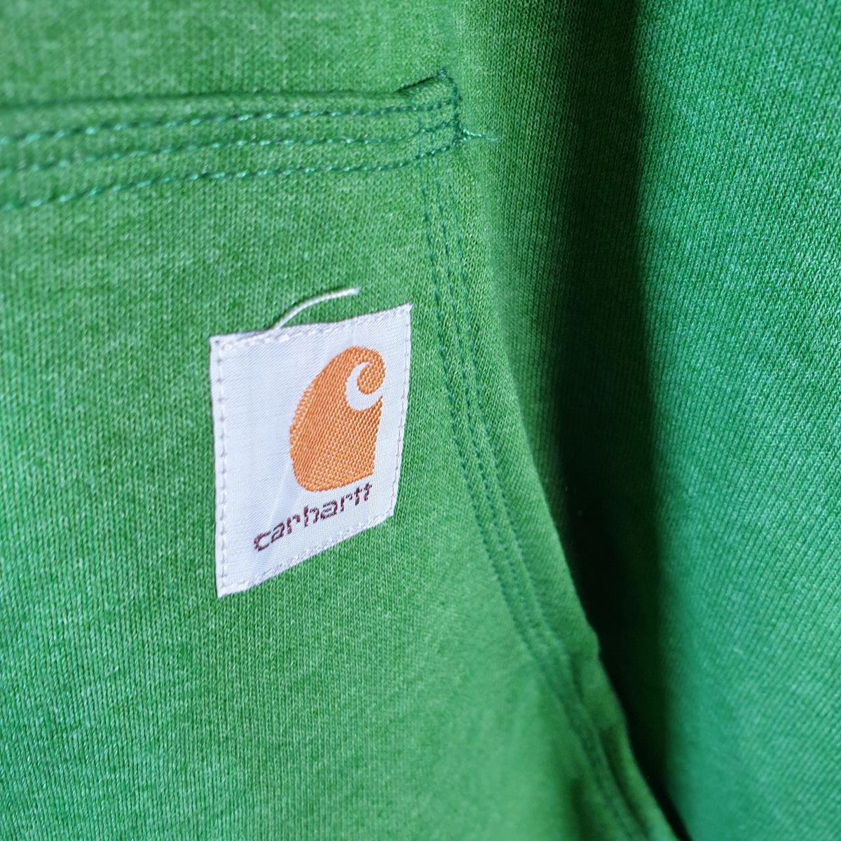 Vintage Carhartt Hoodie Men’s Medium Green Pullover Blank USA Loose Fit