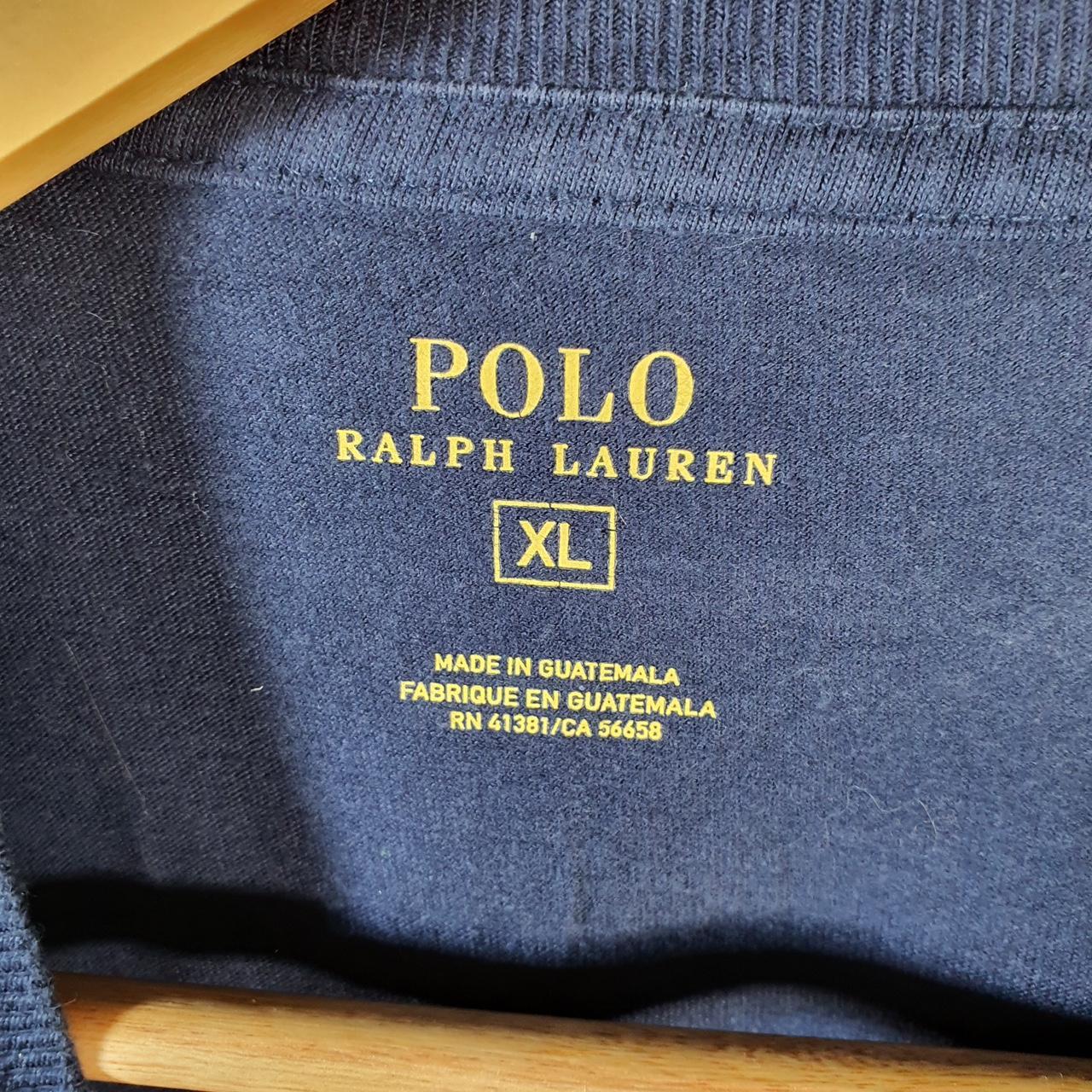 Vintage Ralph Lauren Polo T Shirt Men’s XL Blue Embroidered Pony Classic Fit C9107