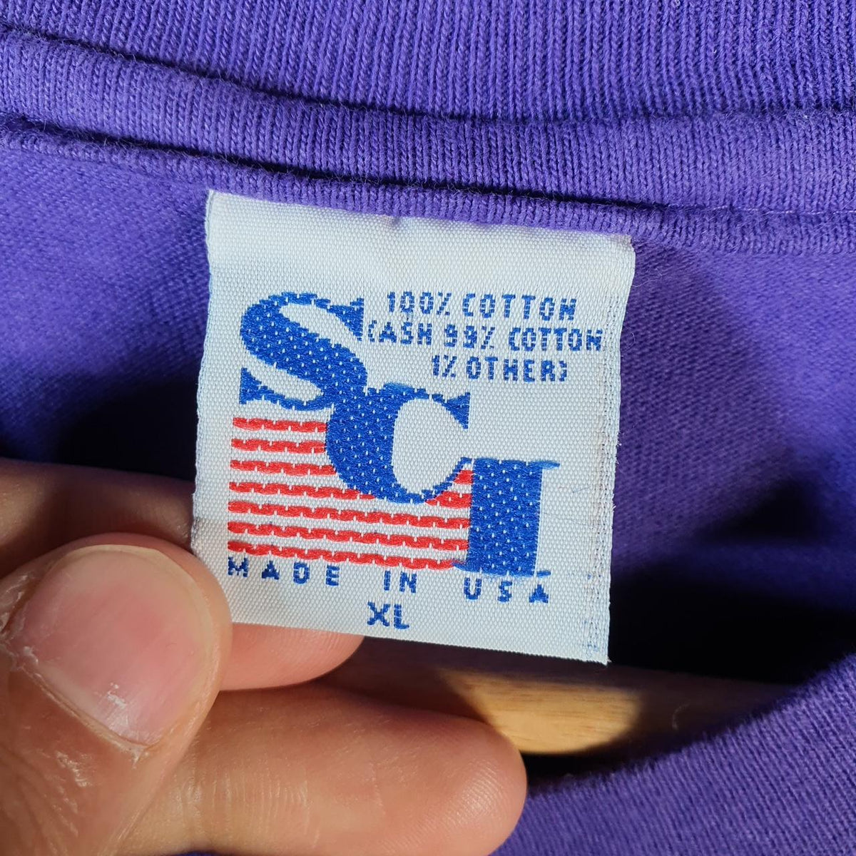 Vintage SCI Hilton Head Embroidered 90s USA Single Stitch T Shirt Men’s XL Purple
