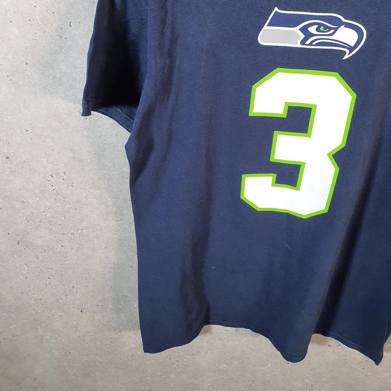 Vintage NFL Seattle Seahawks T Shirt Men’s Medium Navy Blue Logo Athletic