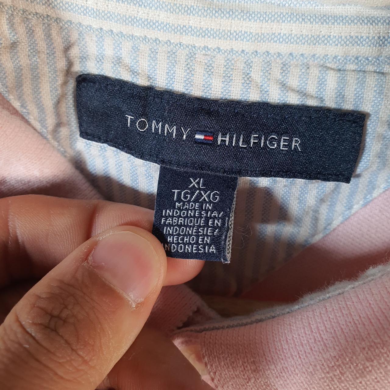 Vintage Tommy Hilfiger Polo Shirt Men’s XL Pink Regular Fit Embroidered Logo