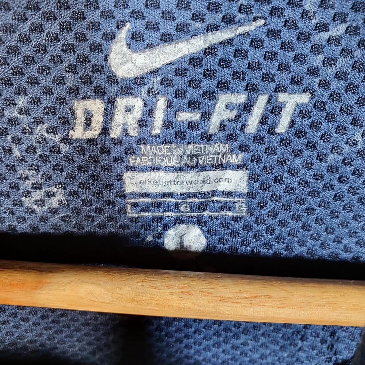 Vintage Nike Dri Fit USA 1/4 Zip Sweatshirt Men’s Large Navy Blue Swoosh Y2K Pullover