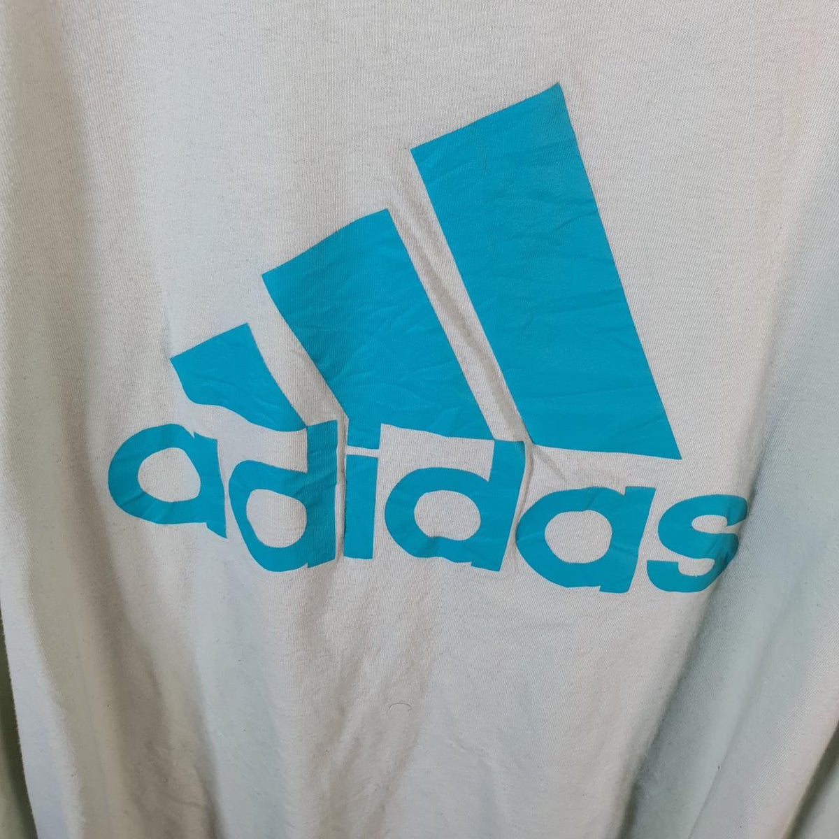 Vintage Adidas Spellout T Shirt Men’s 2XL Green Three Stripes Logo Athletic