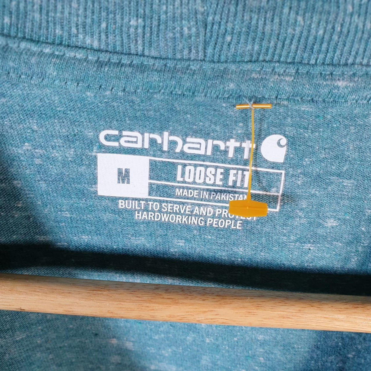 Vintage Carhartt Pocket T Shirt Men’s Medium Blue Workwear Chore Utility Loose Fit C9333