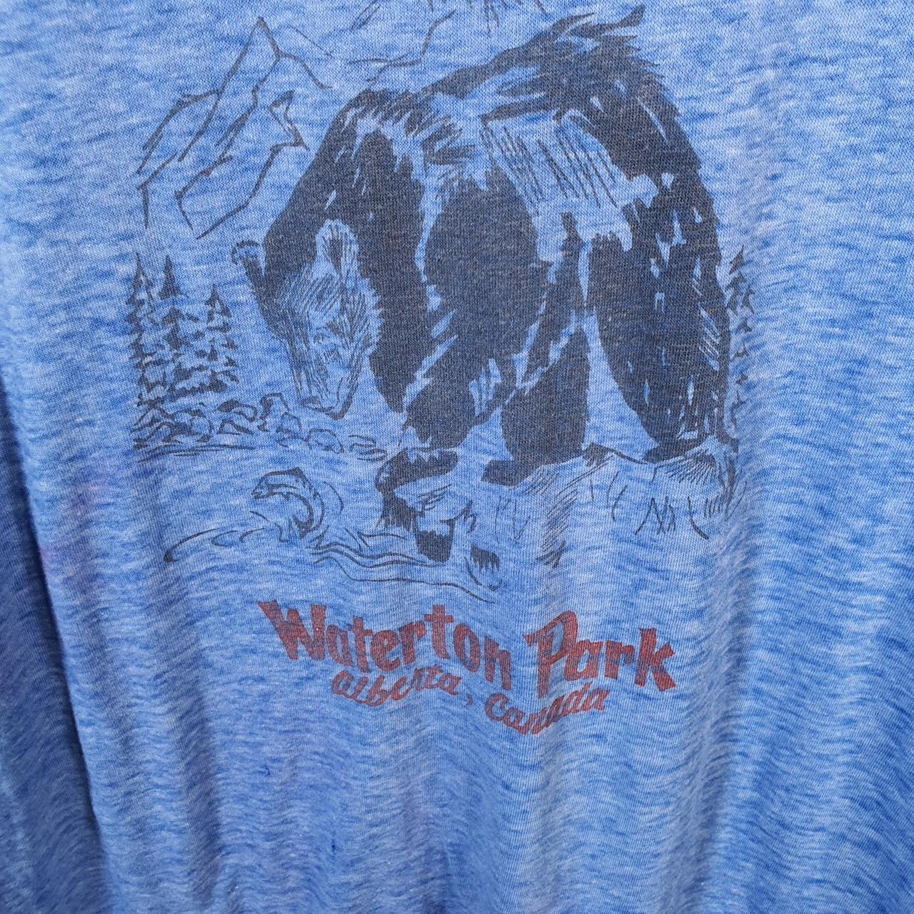 Vintage Waterton Park Alberta Canada USA Single Stitch T Shirt Men’s Medium Blue