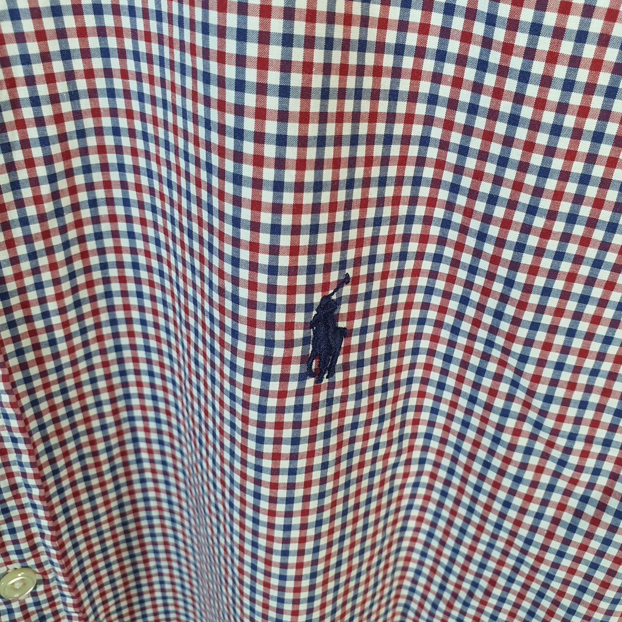 Vintage Ralph Lauren Button Down Shirt Men’s XL Red Checkered Classic Fit Cotton Pony