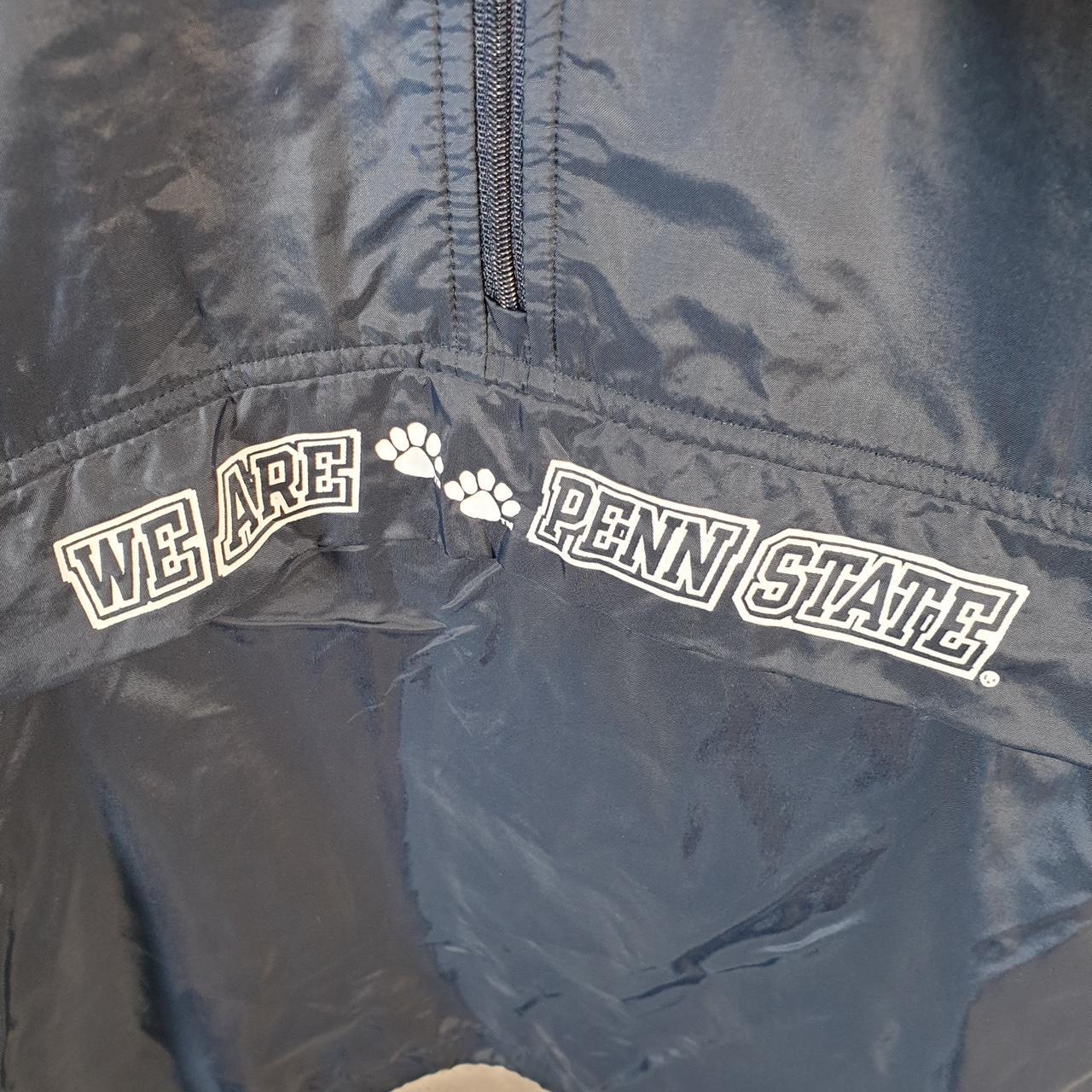 Vintage Champion Windbreaker Mens Medium Navy Blue 1/4 Zip We Are Penn State