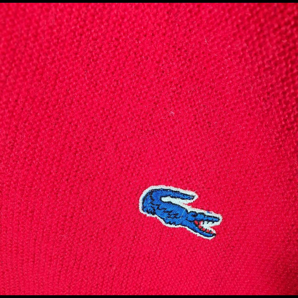 Vintage Lacoste Sweatshirt Men’s Large Red Pullover Logo Y2K Jumper Logo