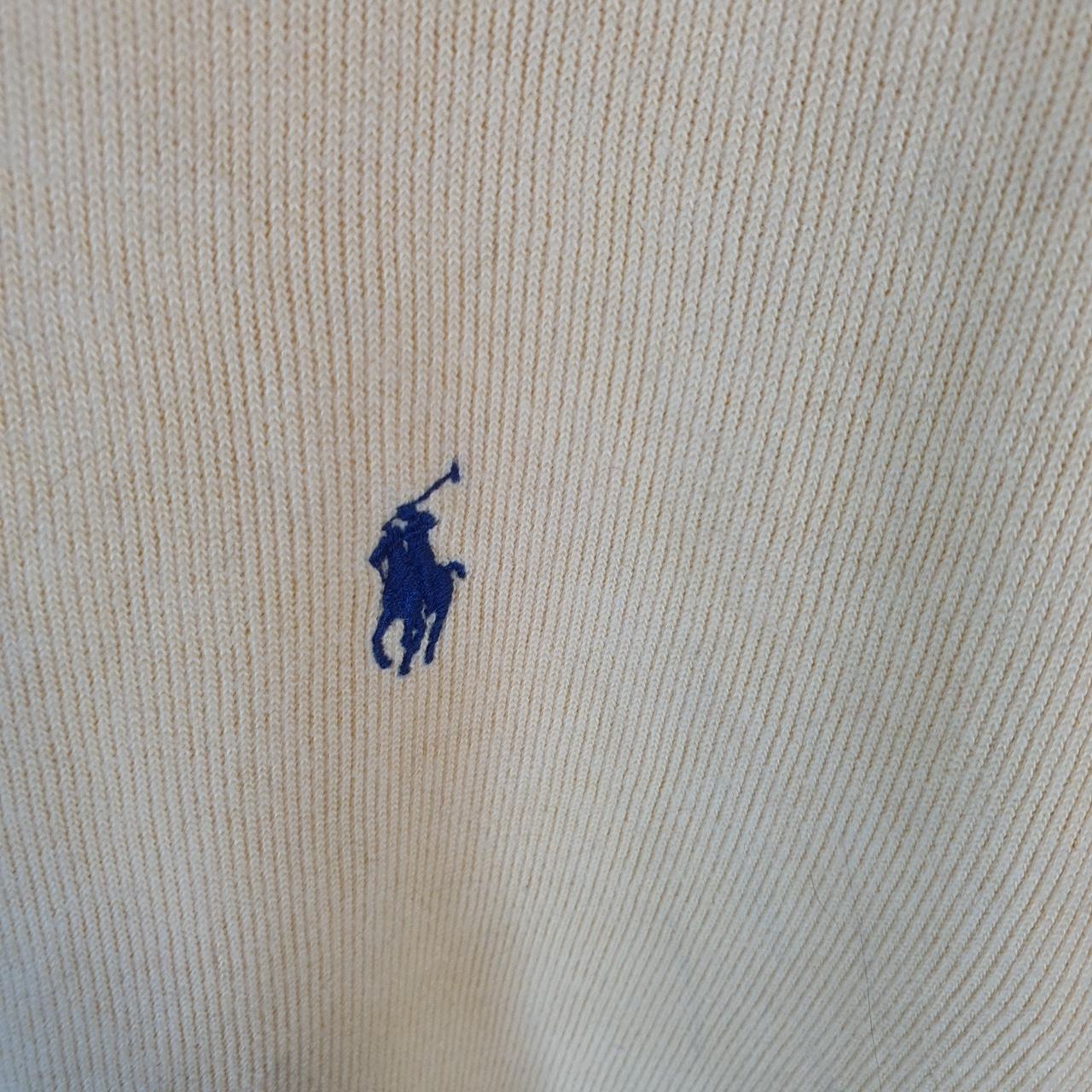 Vintage Ralph Lauren Polo 1/4 Zip Sweatshirt Men’s XL Yellow Cotton Pullover Pony
