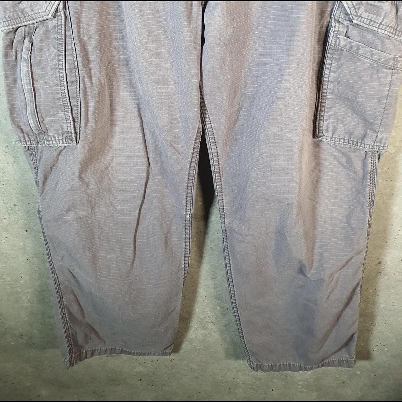 Vintage Carhartt Carpenter Trousers Mens W42 L32 Grey Relaxed Fit Workwear