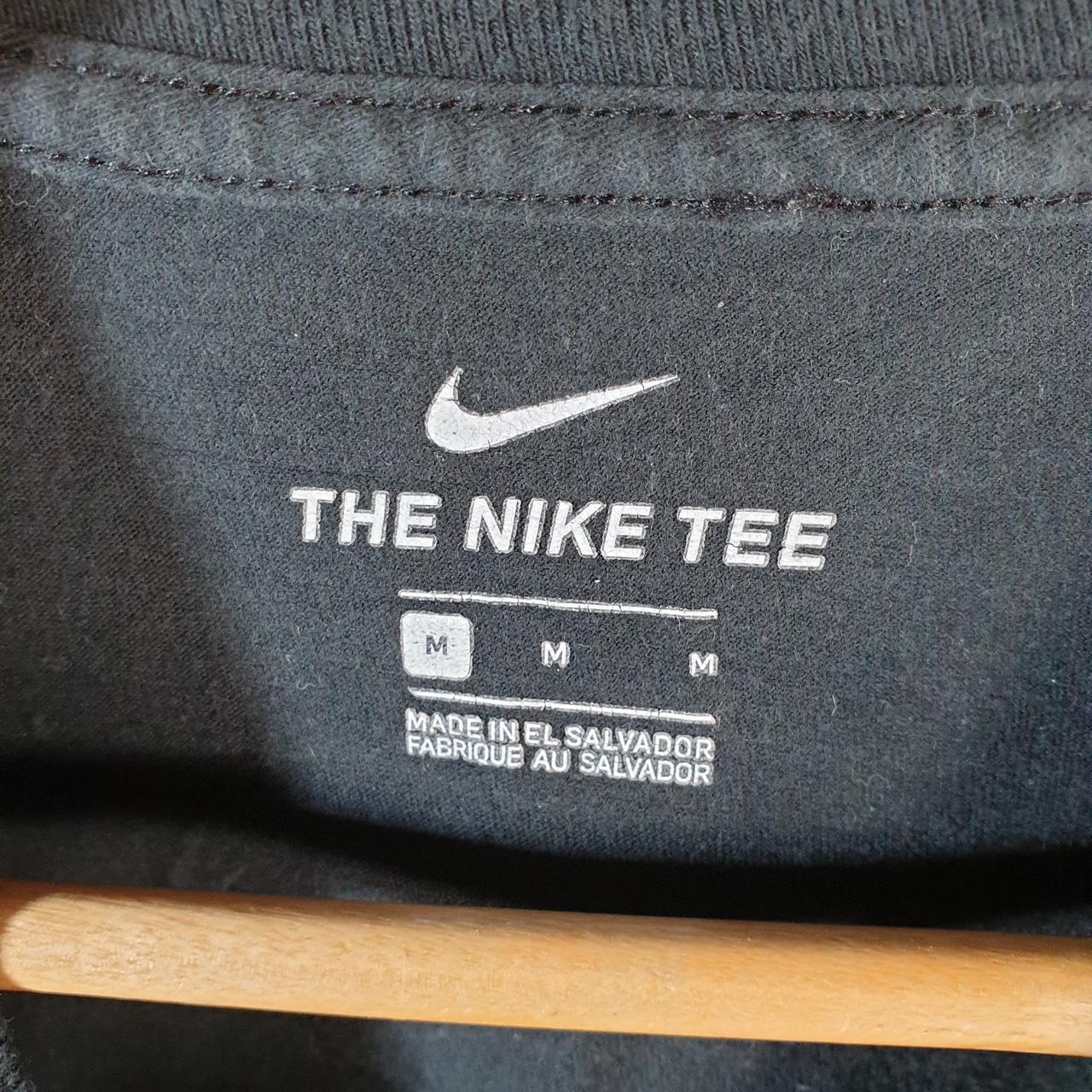 Vintage Nike Just Do It T Shirt Men’s Medium Black Printed Single Swoosh Logo Athletic C8296