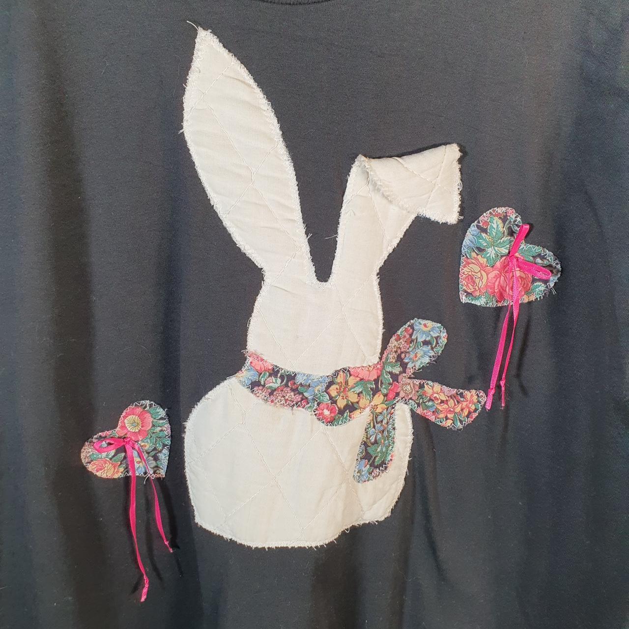 Vintage Hanes Bunny Love Heart 90s USA Single Stitch T Shirt Men’s XL Black