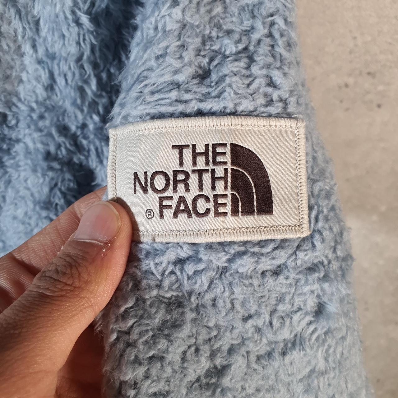 Vintage The North Face TNF Teddy Fleece Sweatshirt  Womens Medium Blue Full Zip Logo