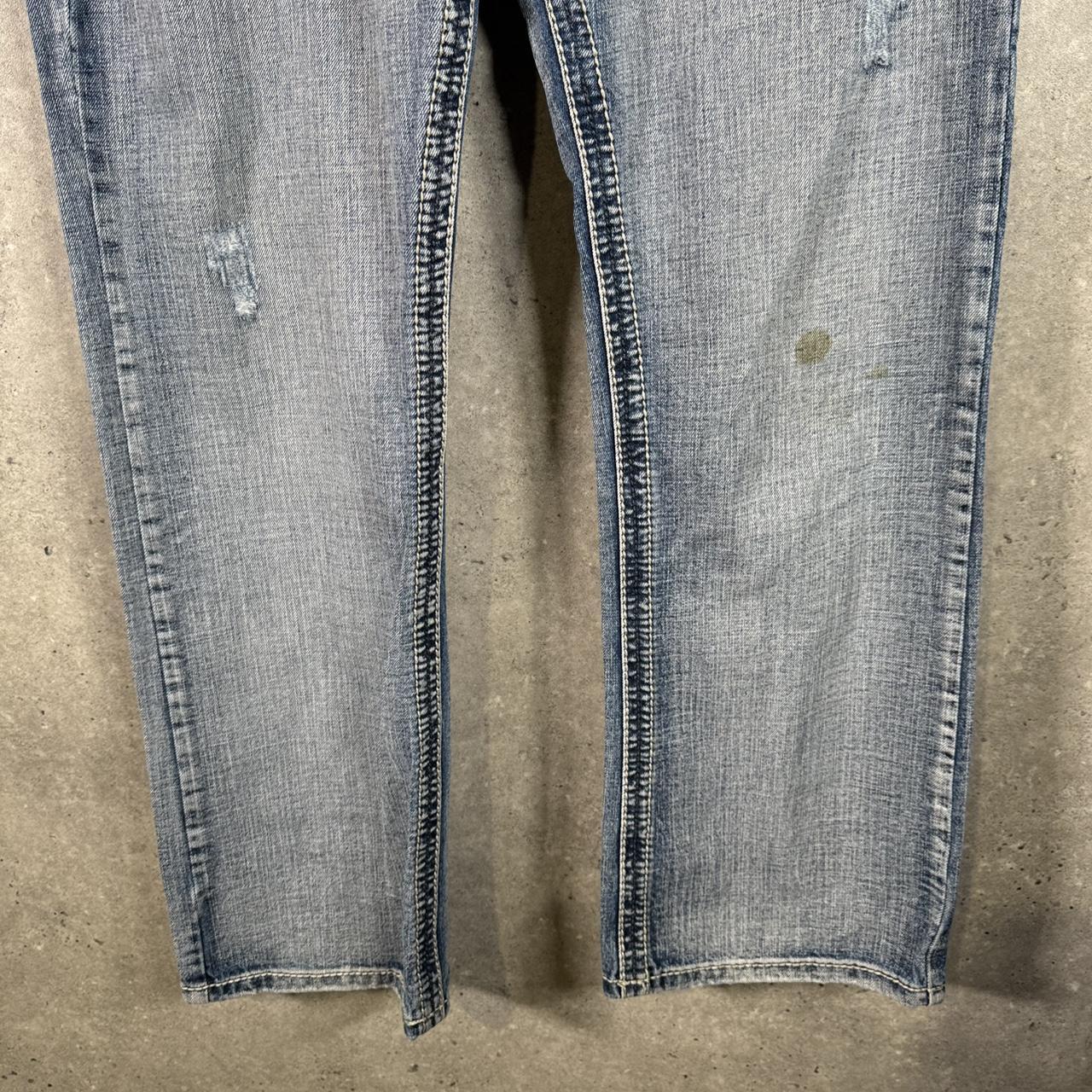 Vintage Axe & Crown Slim Boot Y2K Hip Hop Jeans Mens W34 Blue Denim USA