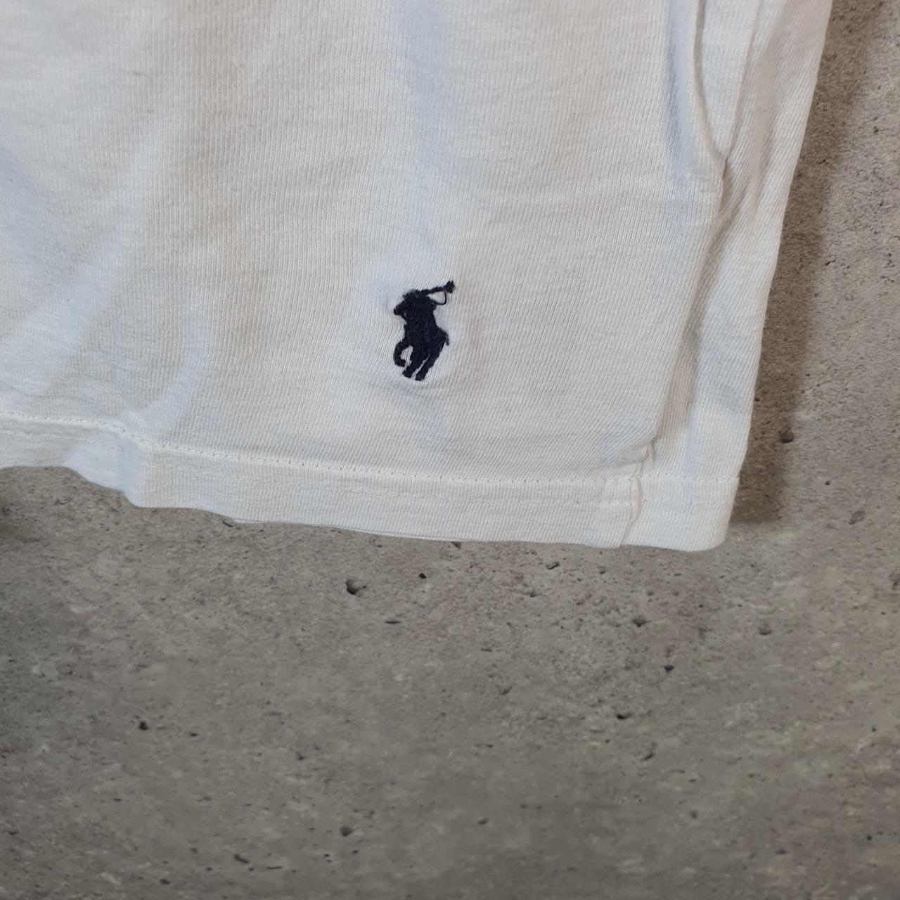 Vintage Ralph Lauren Polo T Shirt Men’s Medium White Slim Fit Embroidered Pony