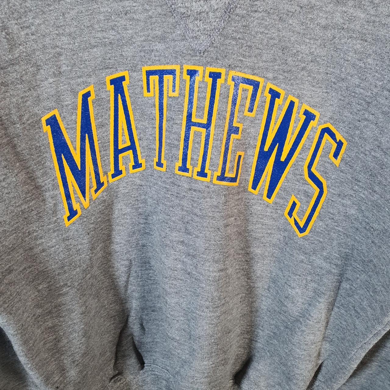 Vintage Russell Athletic Matthew’s USA Sweatshirt Men’s Medium Grey Pullover