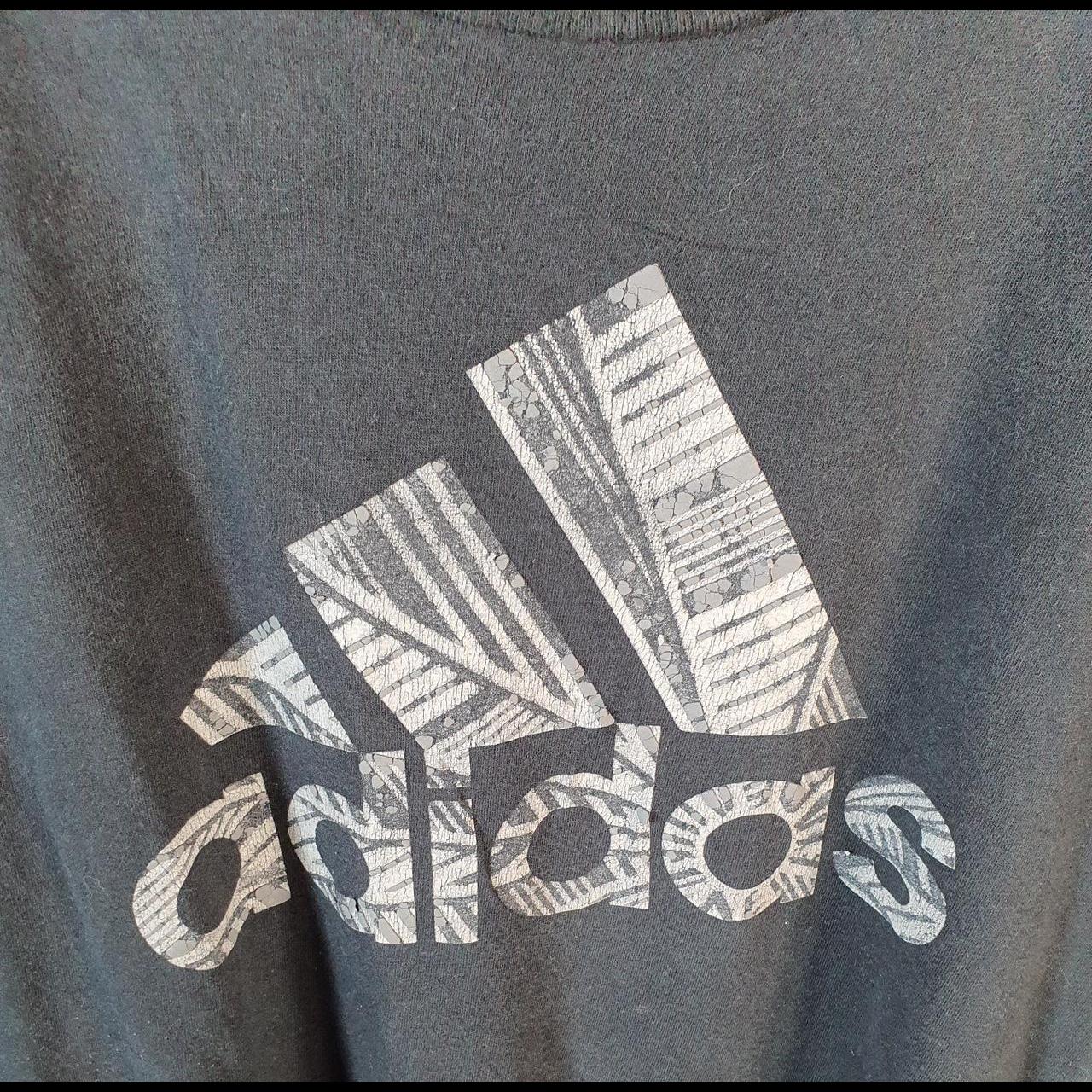 Vintage Adidas Go To Tee T Shirt Men’s XL Black Three Stripes Logo Athletic