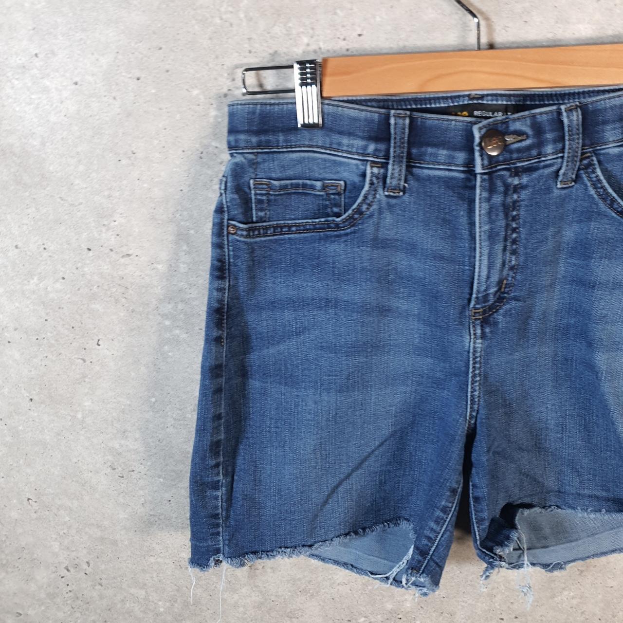 Vintage Lee Baggy Shorts Jorts Cargo Womens W30 Blue Denim Relaxed Cargo
