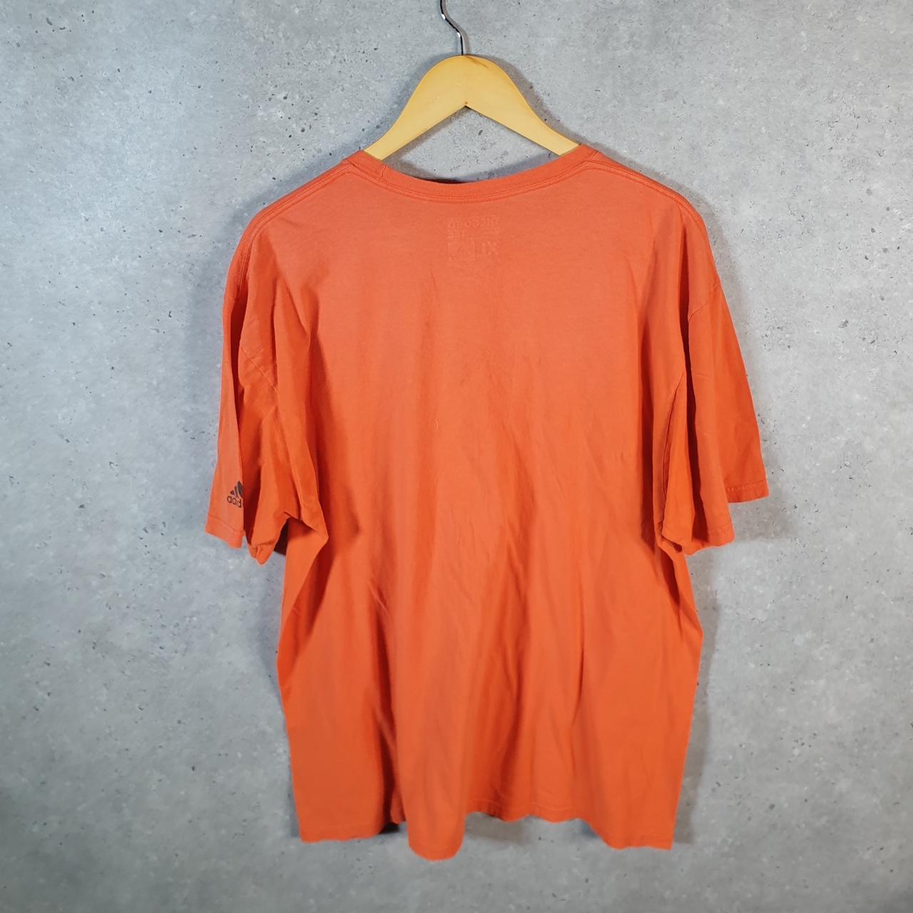 Vintage Adidas Go Tee T Shirt Shirt Men’s XL Orange Three Stripes Logo Athletic C9879