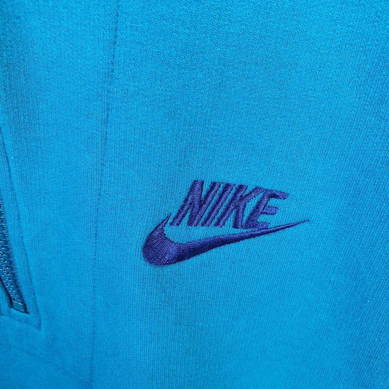 Vintage Nike 90s 1/4 Zip Embroidered Sweatshirt Men’s Large Blue Swoosh Y2K Pullover