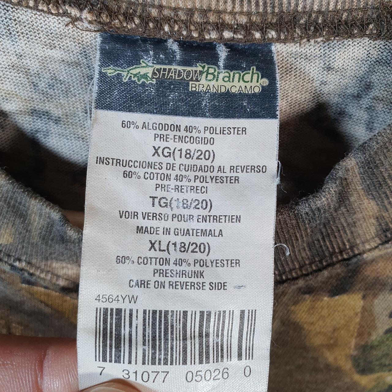 Vintage Shadow Branch RealTree Camoflauge T Shirt Womens XL Camo Short Sleeve