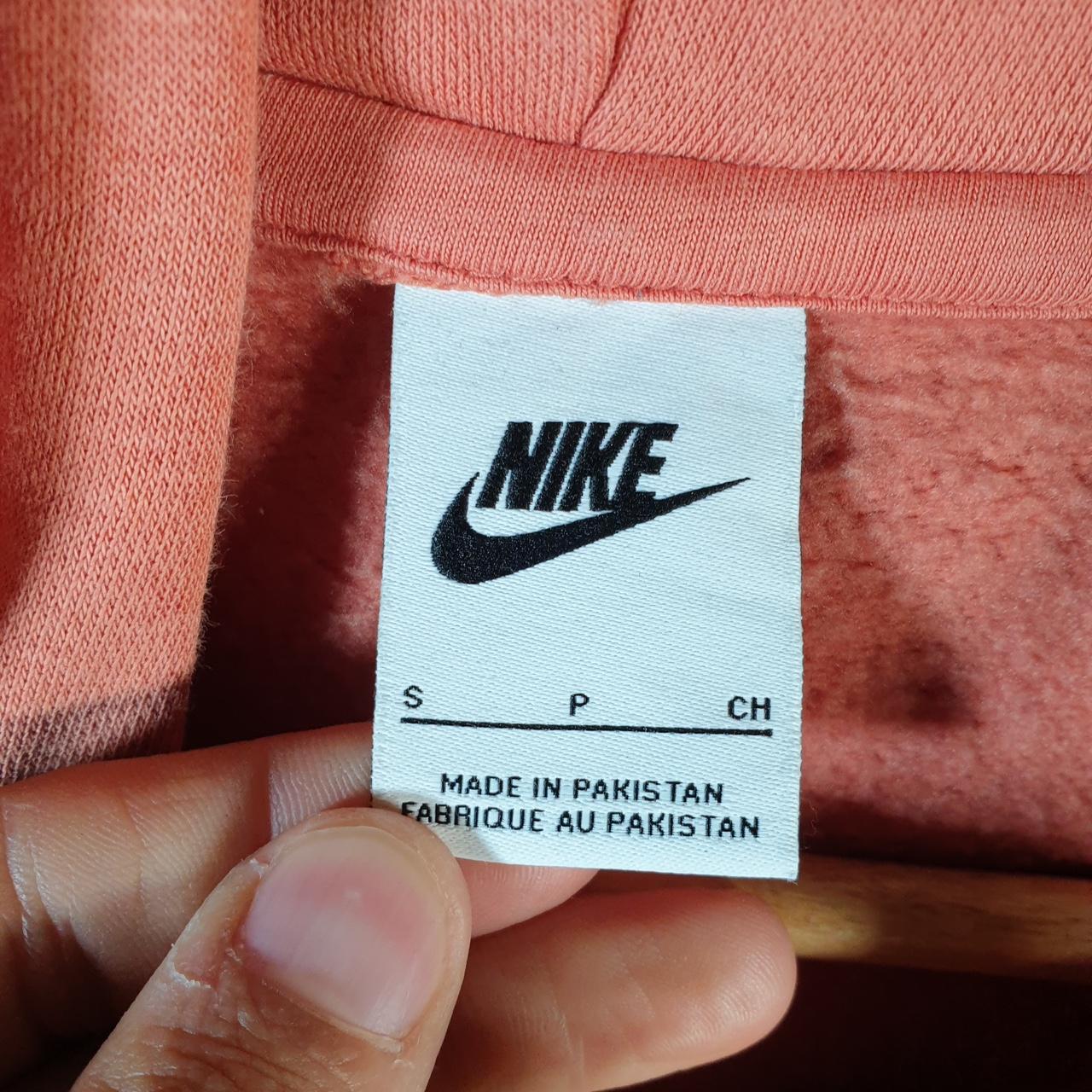 Vintage Nike Centre Swoosh Hoodie Men’s Small Pink Embroidered Y2K Pullover