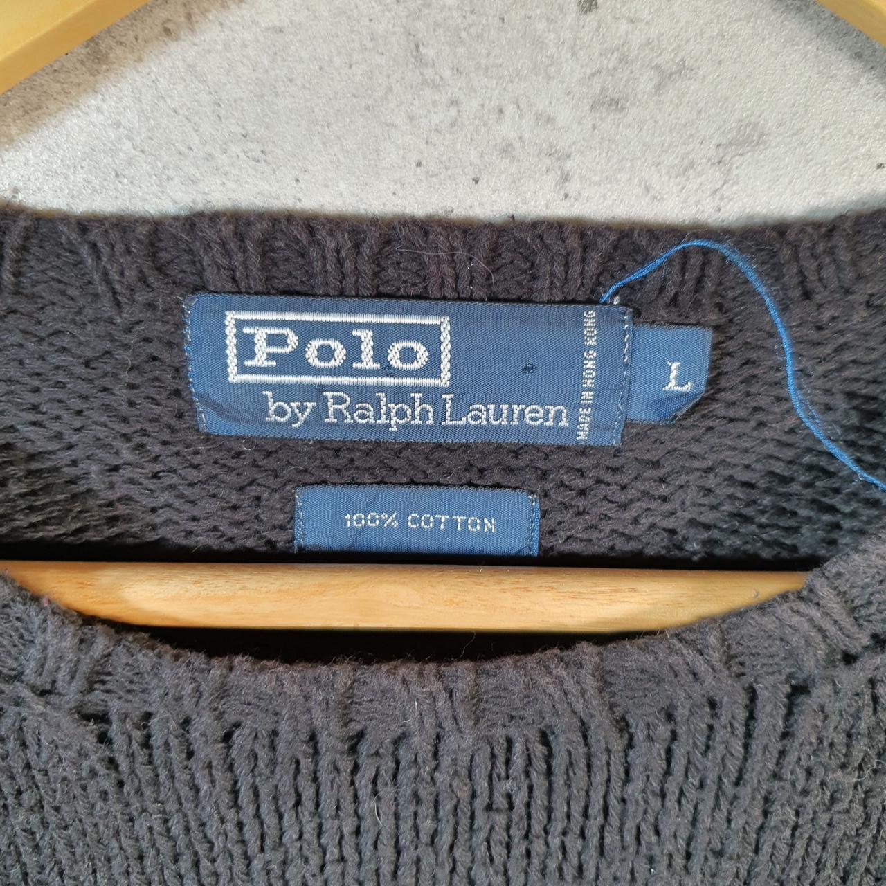 Vintage Ralph Lauren Polo Heavyweight Sweatshirt Men’s Large Black Pullover Pony C8847