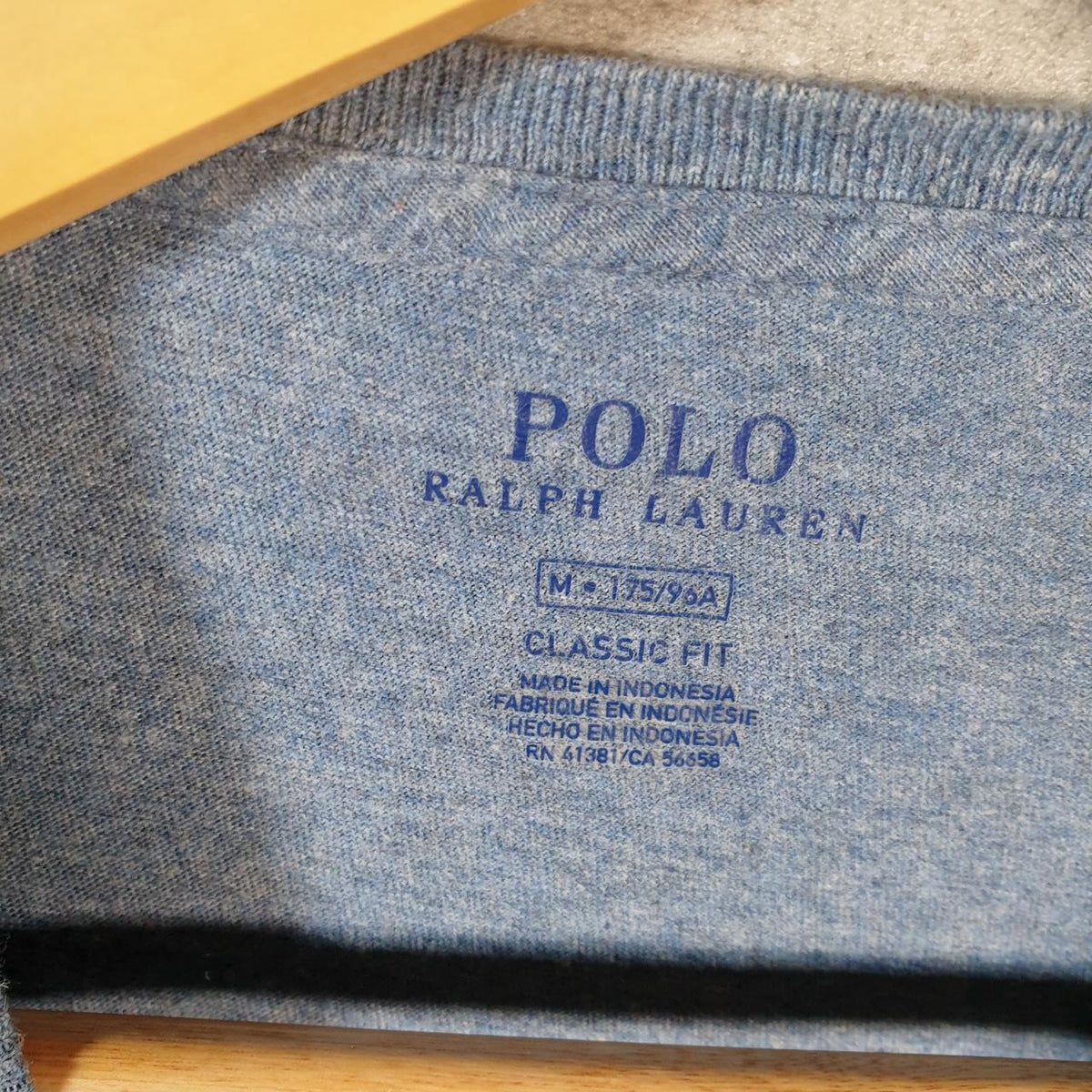 Vintage Ralph Lauren Polo T Shirt Men’s Medium Blue Embroidered Classic Fit Pony C9146