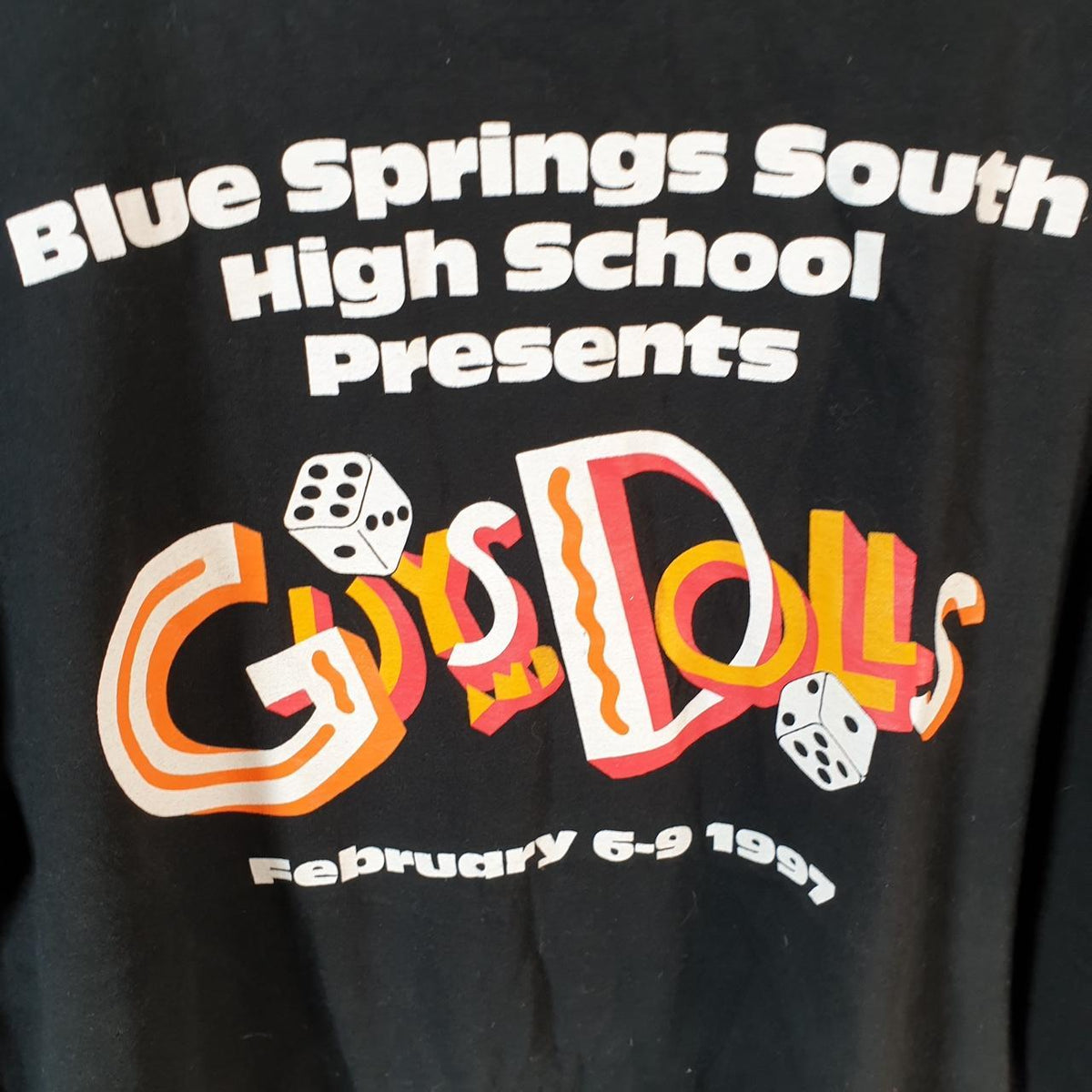 Vintage Best Fruit of the Loom Blue Springs School USA Single Stitch T Shirt Men’s XL Black 4