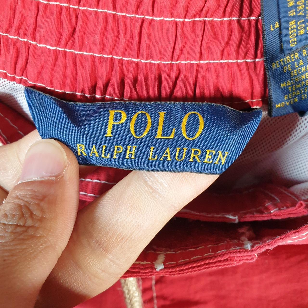 Vintage Ralph Lauren Polo Swim Shorts Swimming Cargo Men’s Medium Red Baggy